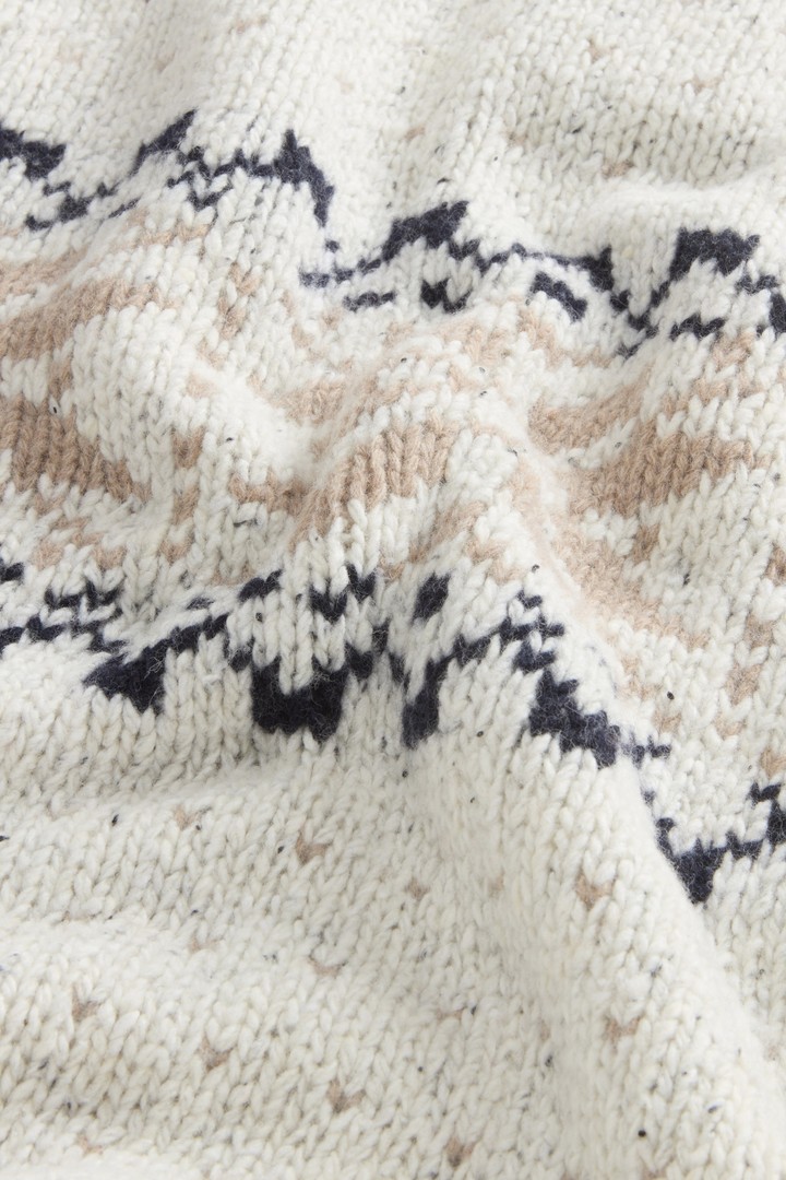 Fair Isle Sweater in Wool Blend White photo 6 | Woolrich