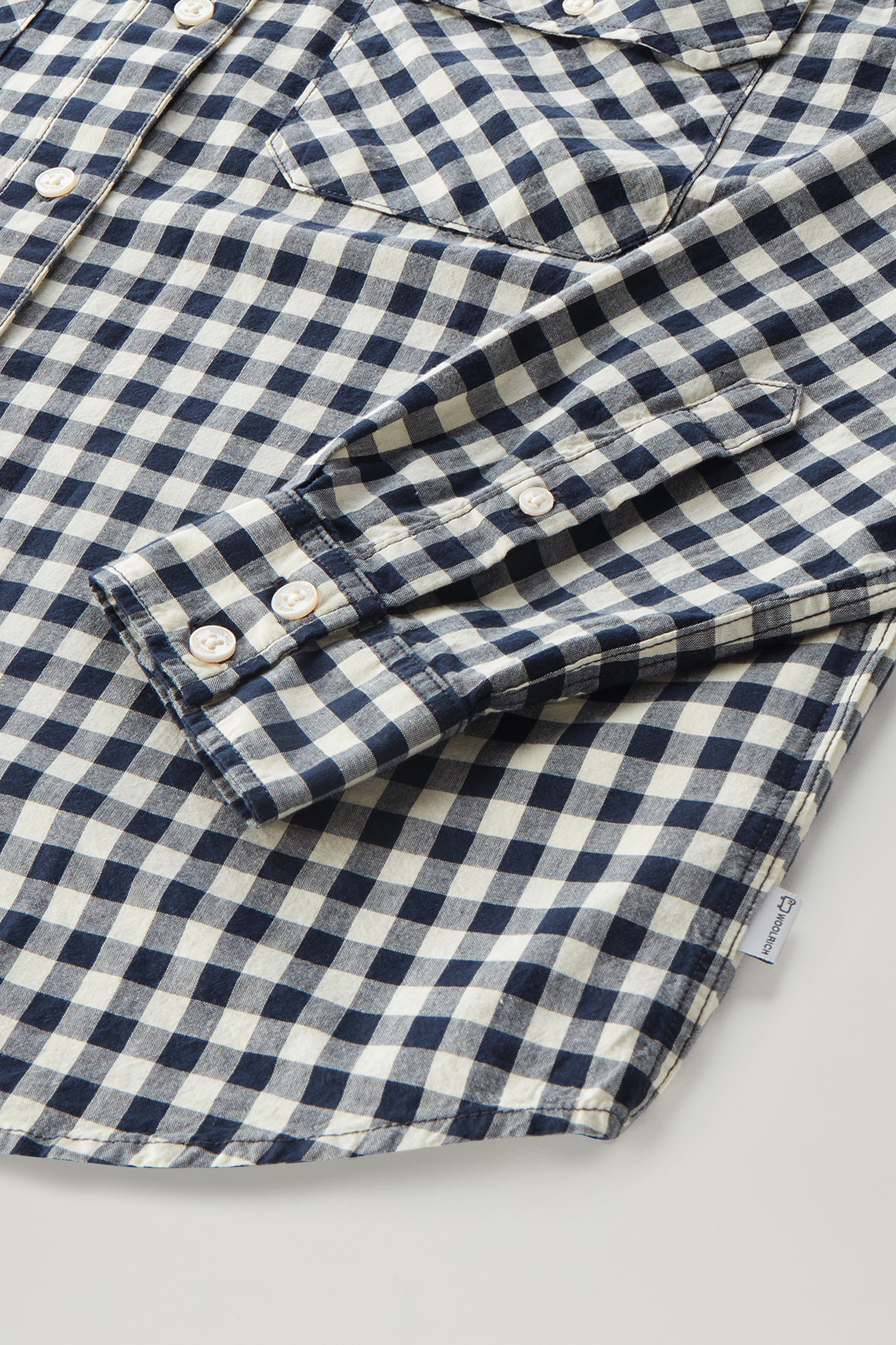 Appalachian Trail Check Shirt in Pure Cotton Blue photo 8 | Woolrich