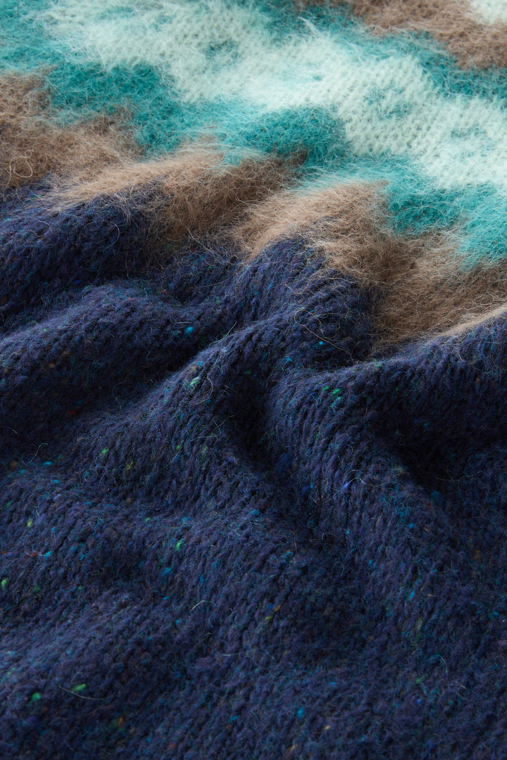 Fair Isle Pullover in Wool and Mohair Blend Blue photo 8 | Woolrich