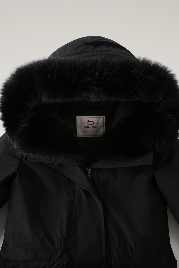 Military Parka in Urban Touch Fabric with Fur Liner Black photo 2 | Woolrich