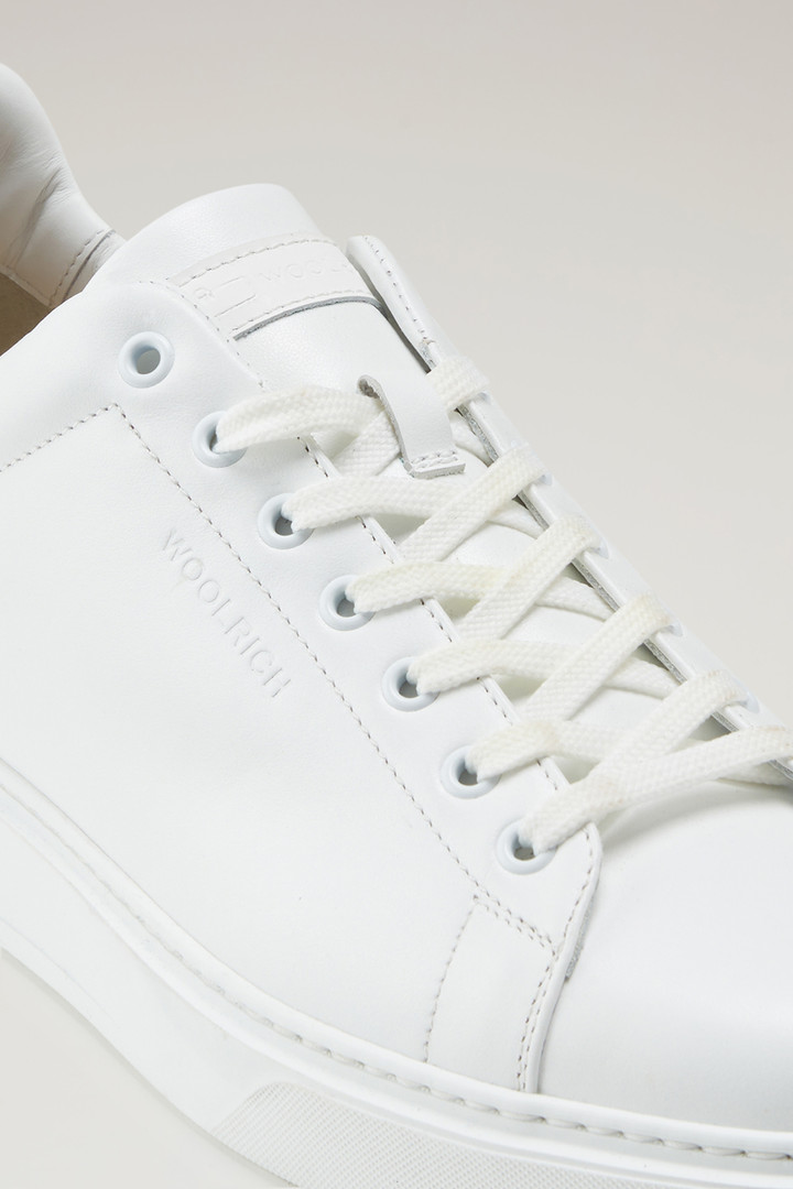 Sneakers Classic Court en cuir avec détails contrastants Blanc photo 5 | Woolrich