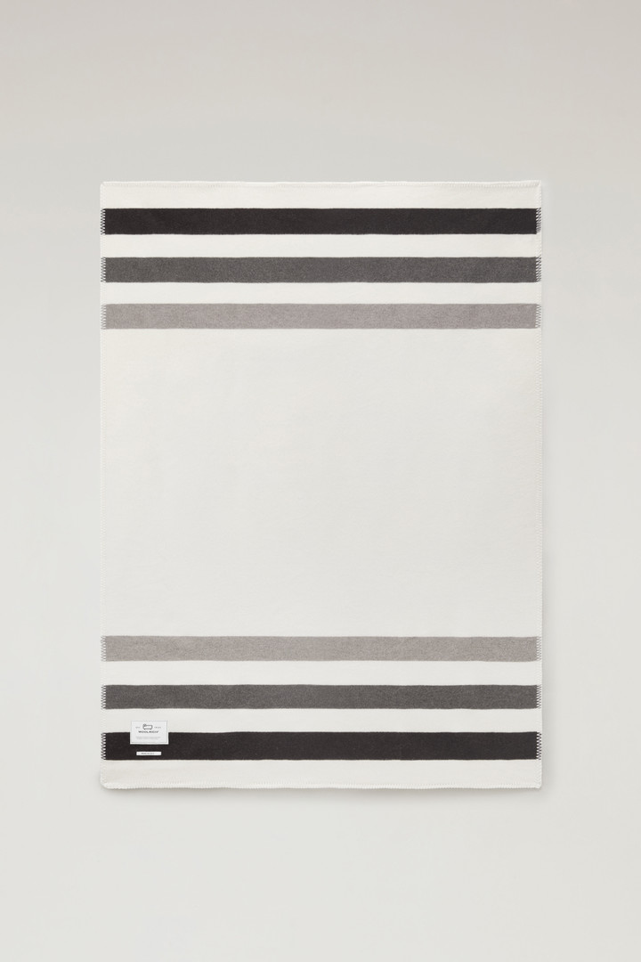 Striped Wool Blend Blanket White photo 2 | Woolrich