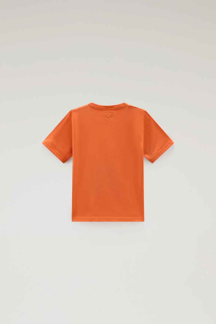 LOGO CREWNECK T-SHIRT Orange photo 2 | Woolrich