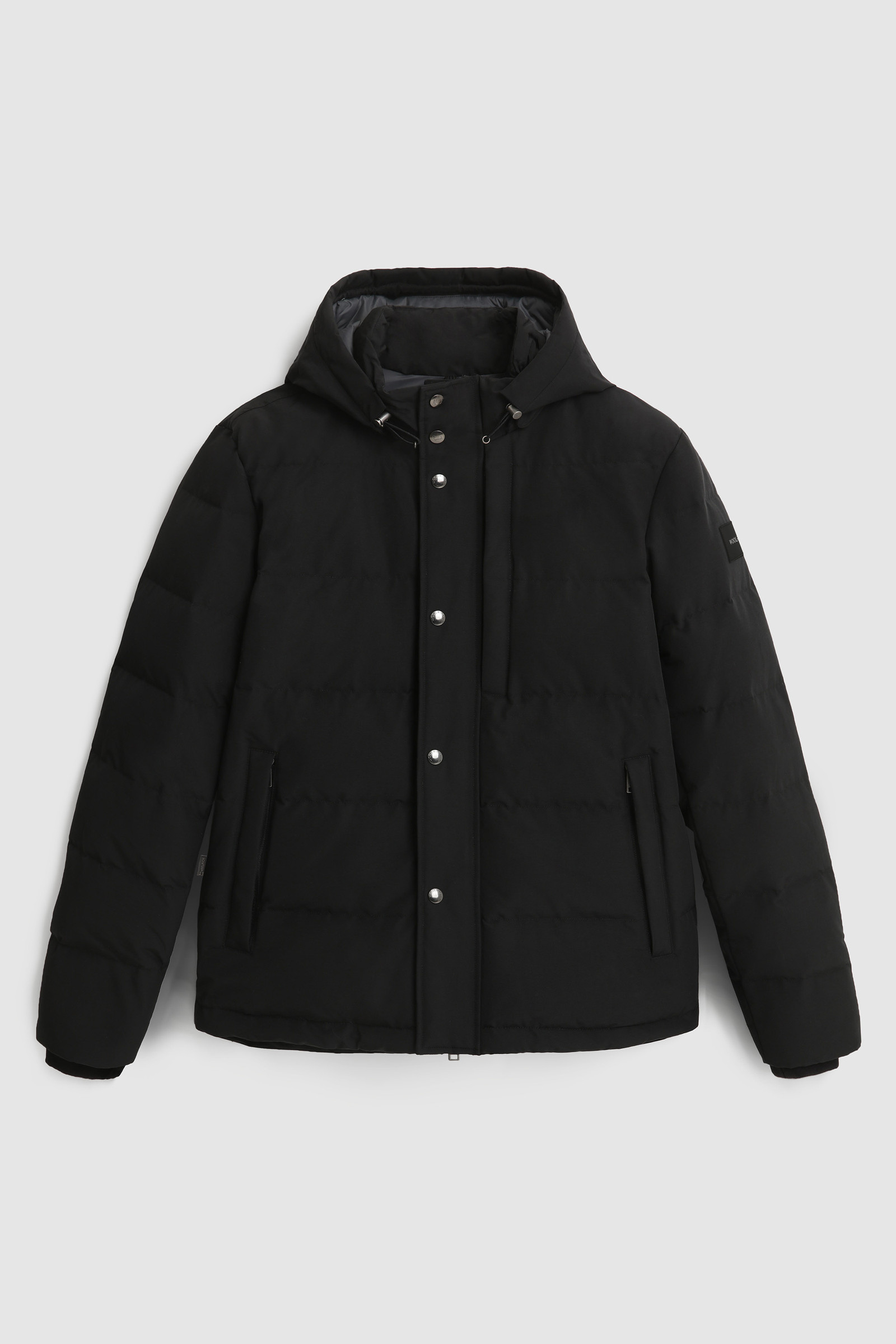 Sierra Green Jacket in Organic Cotton and Recycled Nylon - Men - Black
