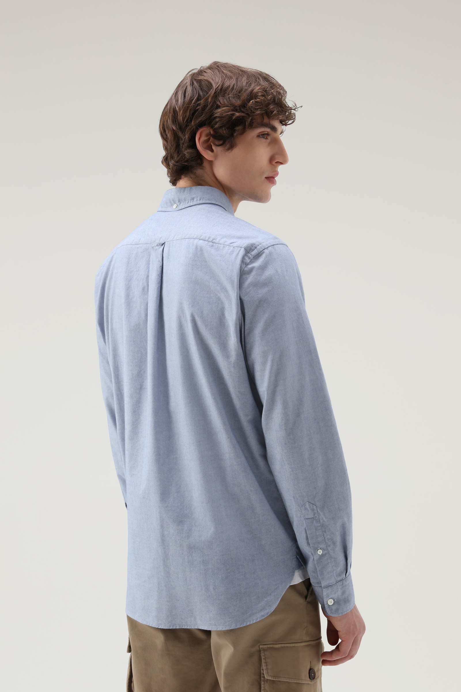 Camicia Oxford classica blu photo 3 | Woolrich