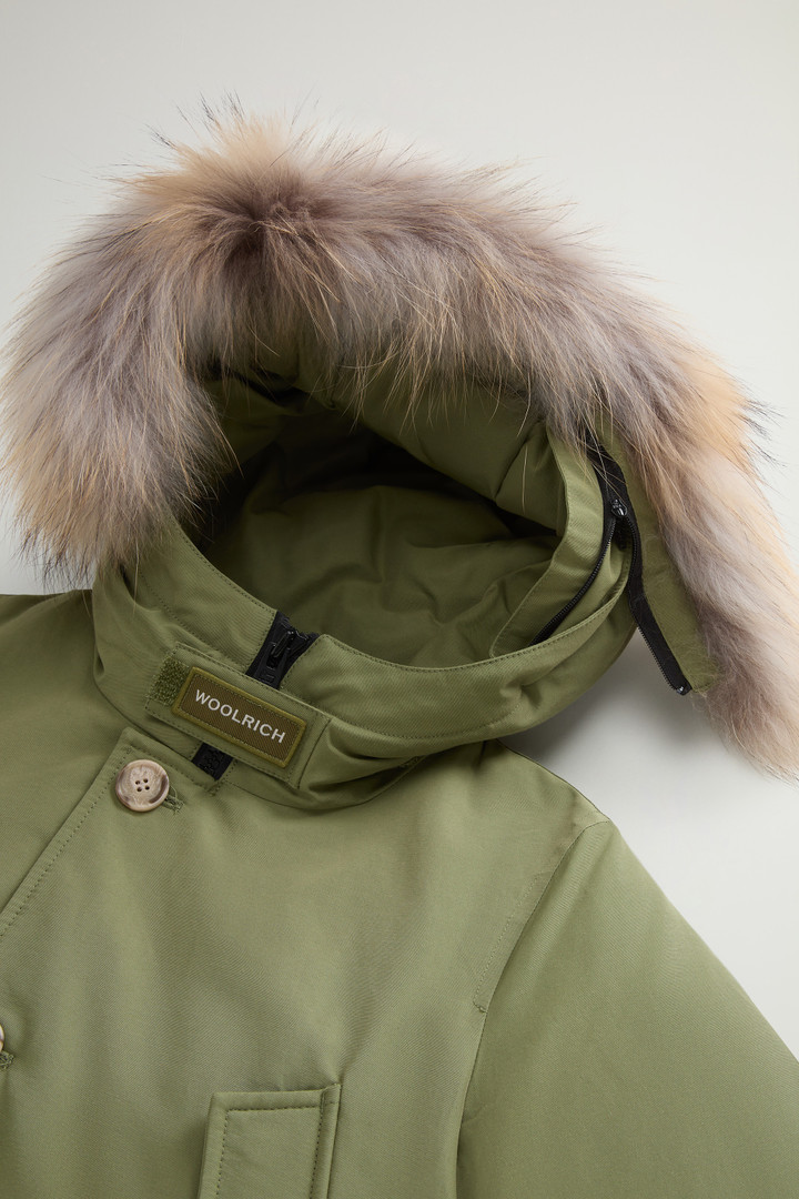 Boy's Arctic Parka in Ramar Cloth with Detachable Fur Green photo 5 | Woolrich