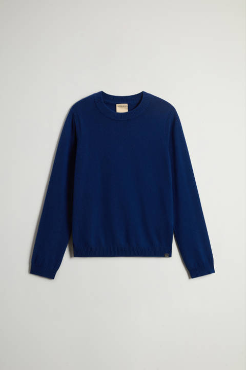 Pure Cashmere Sweater with Boat Neck Blue photo 2 | Woolrich