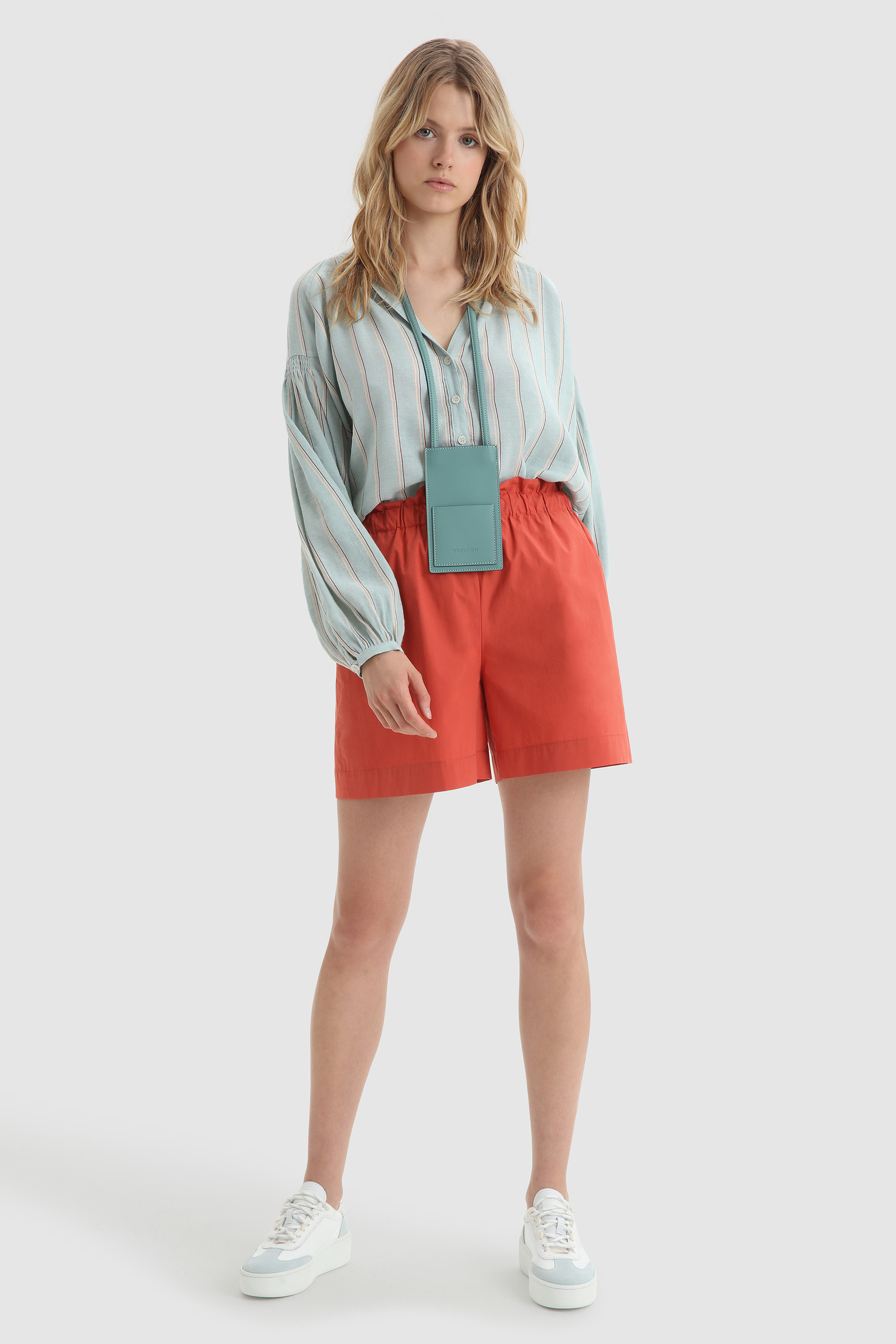 Striped linen blend blouse Blue photo 2 | Woolrich