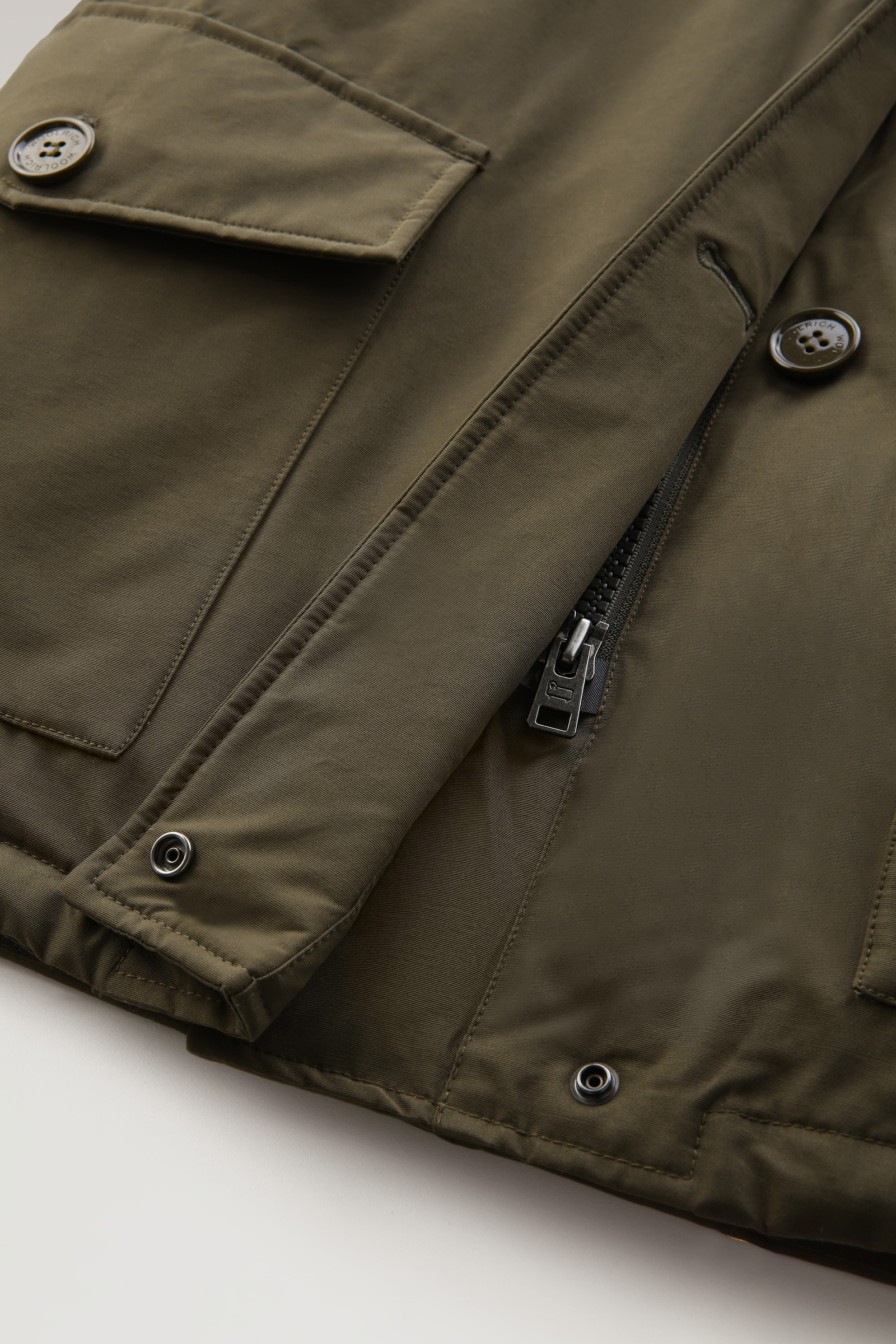 Arctic Parka en Ramar Cloth avec quatre poches et fourrure amovible vert photo 9 | Woolrich