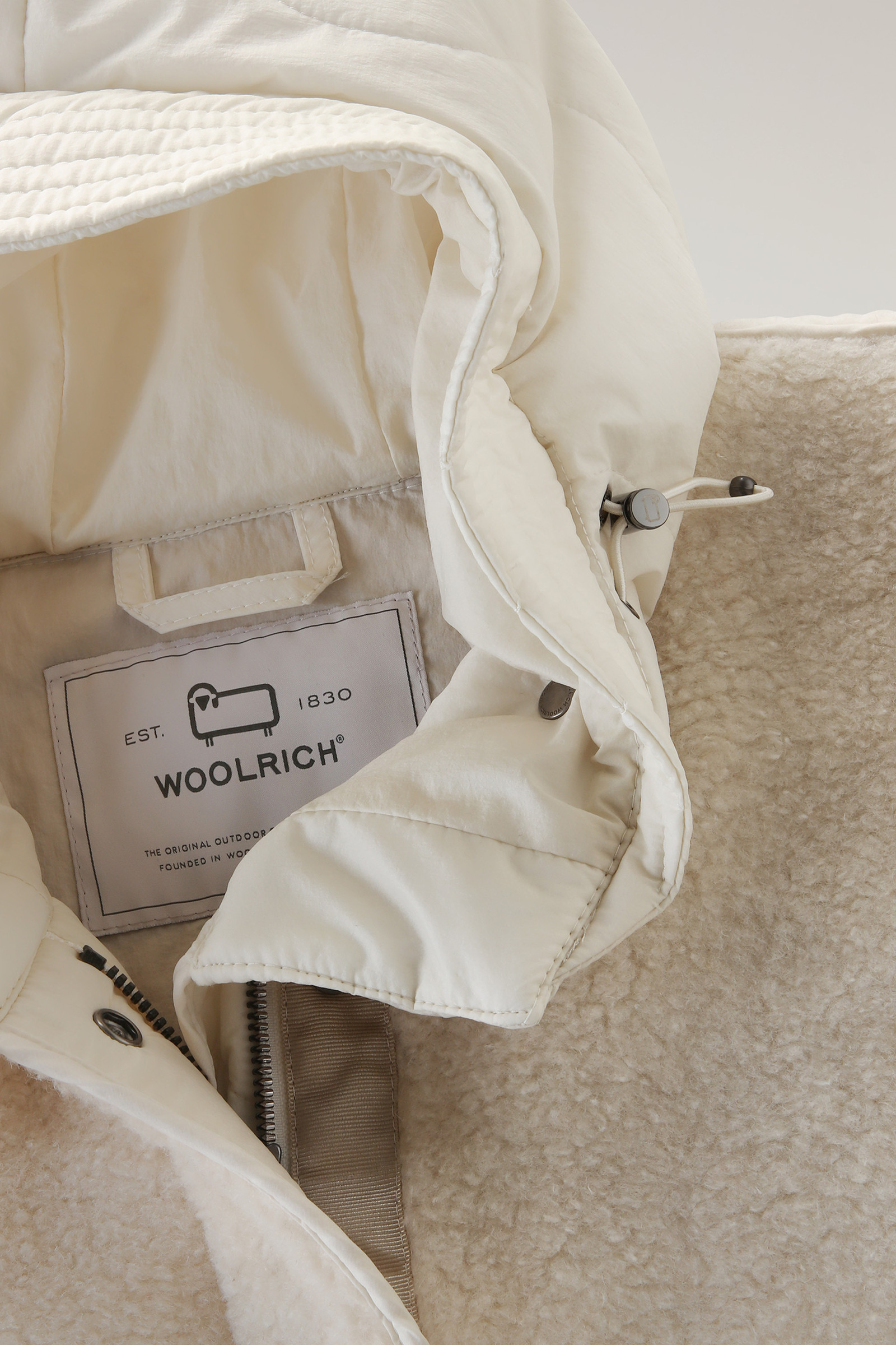 Alba Parka de sherpa y nylon crinkle blanco photo 7 | Woolrich