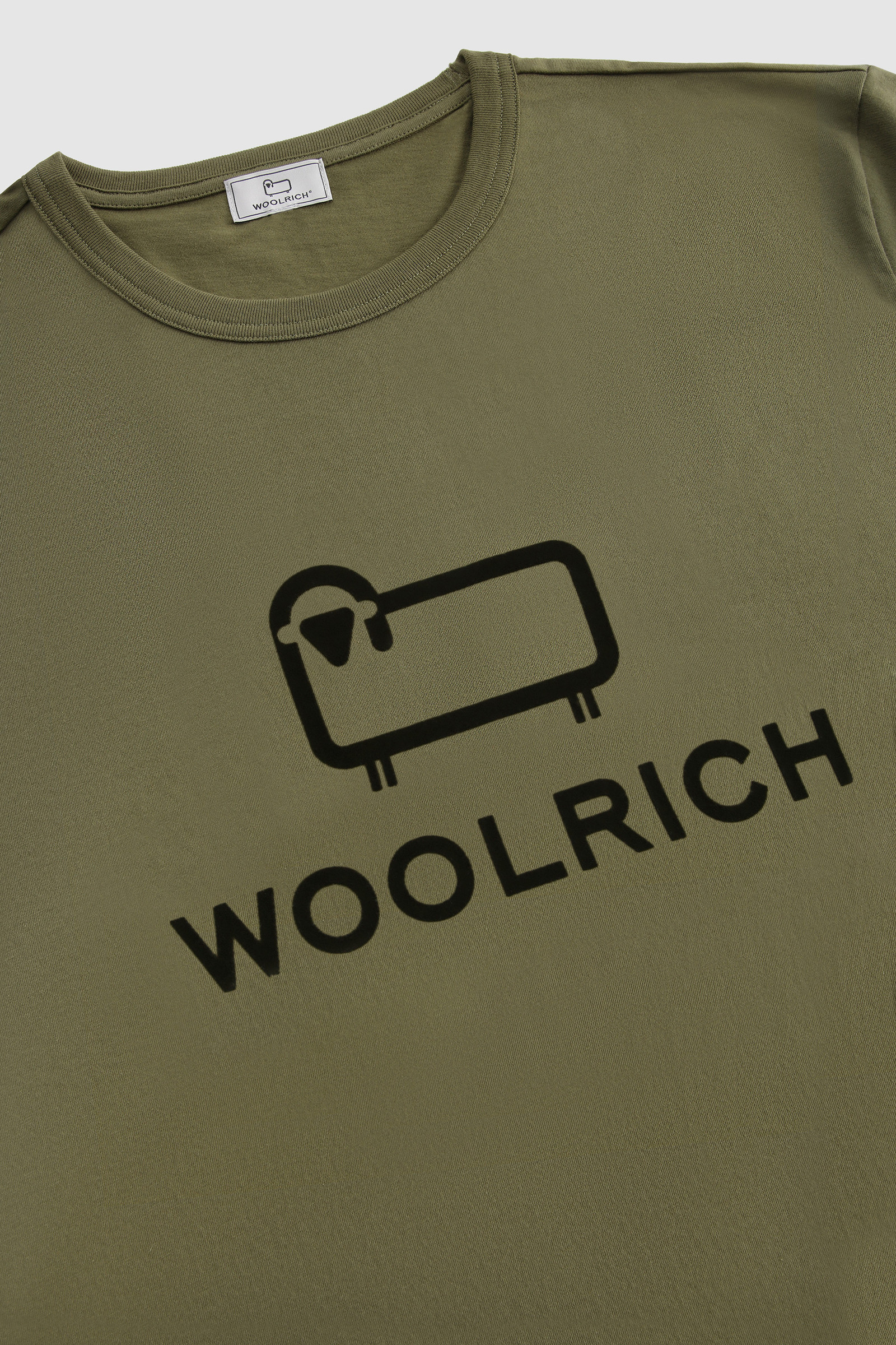 Macro Logo T-Shirt Green photo 5 | Woolrich