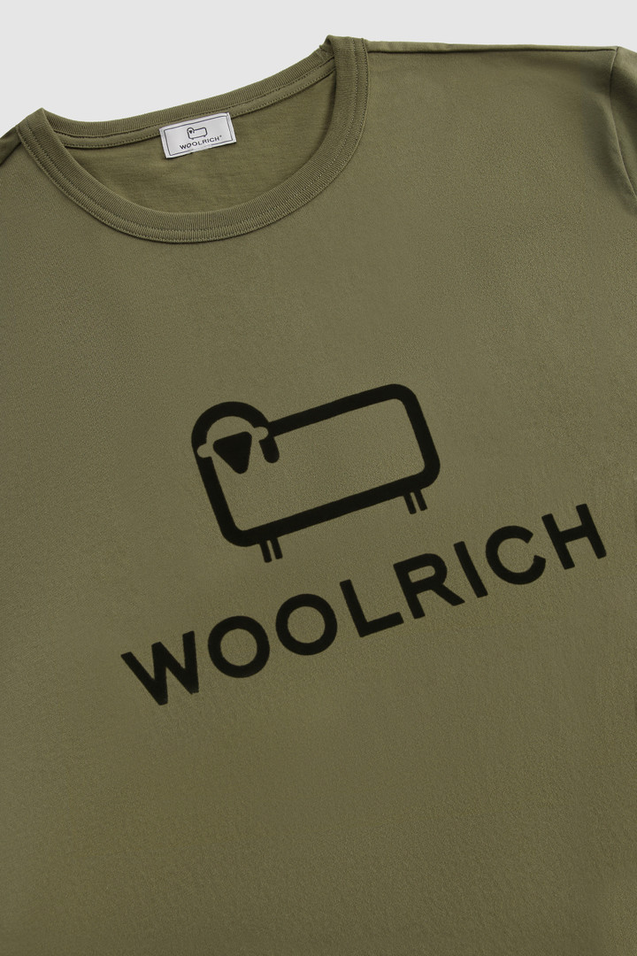 Macro Logo T-Shirt Green photo 5 | Woolrich