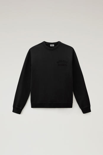Crewneck Sweatshirt in Pure Cotton Black | Woolrich