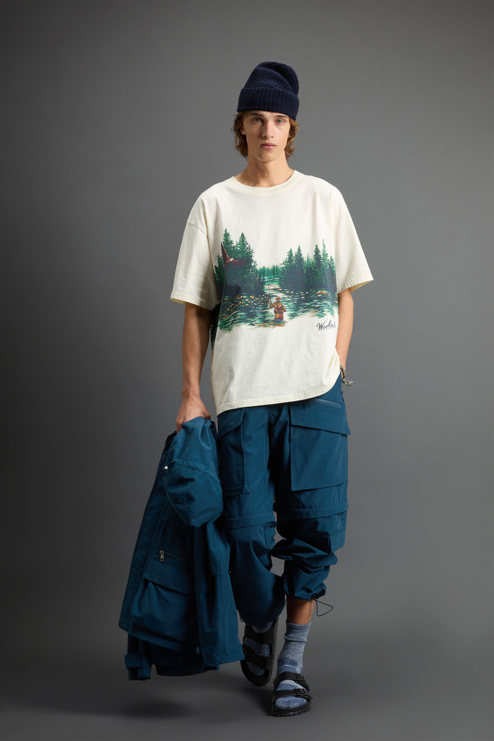 Pure Cotton T-Shirt with Print by Todd Snyder White photo 2 | Woolrich