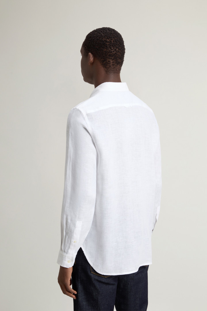 Garment-Dyed Pure Linen Shirt White photo 3 | Woolrich