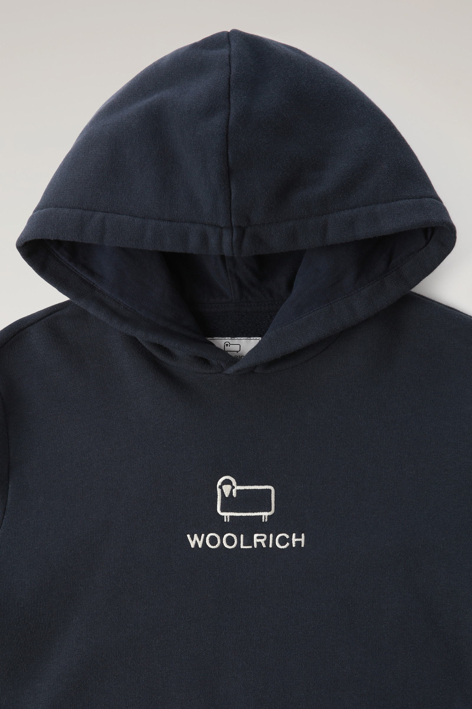 Boys' Logo Hoodie in Fleece Blue photo 3 | Woolrich