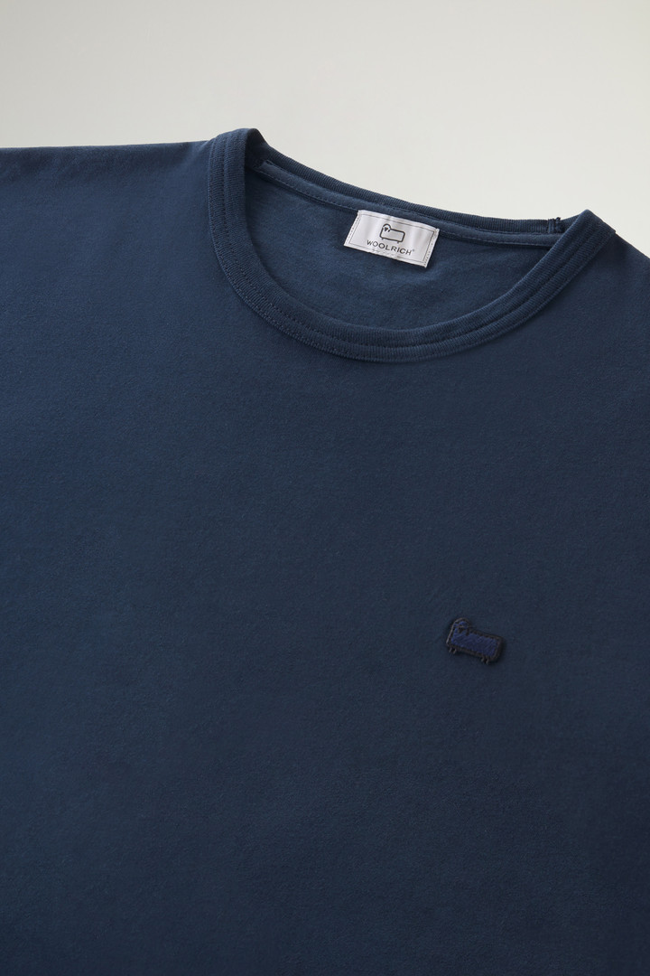 Pure Cotton Sheep T-shirt with Patch Blue photo 6 | Woolrich