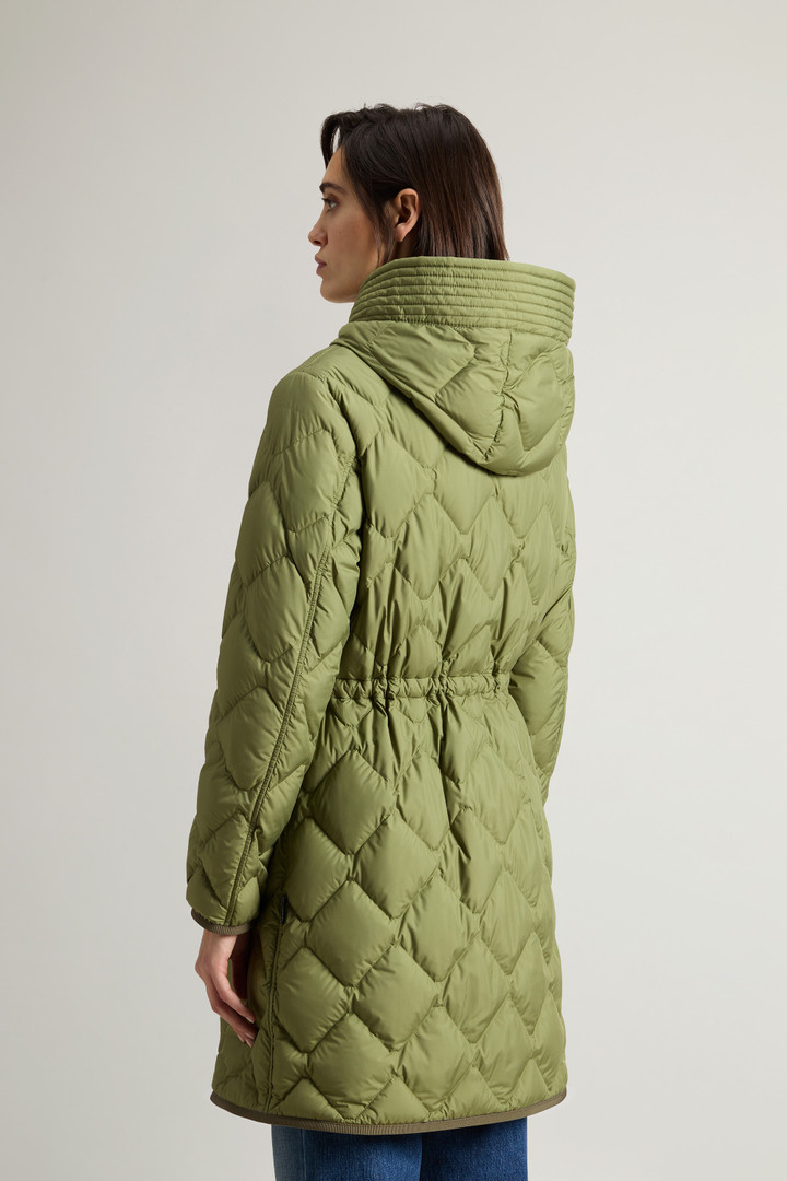 Heritage Parka in Microfiber with Hood and Visor Green photo 3 | Woolrich