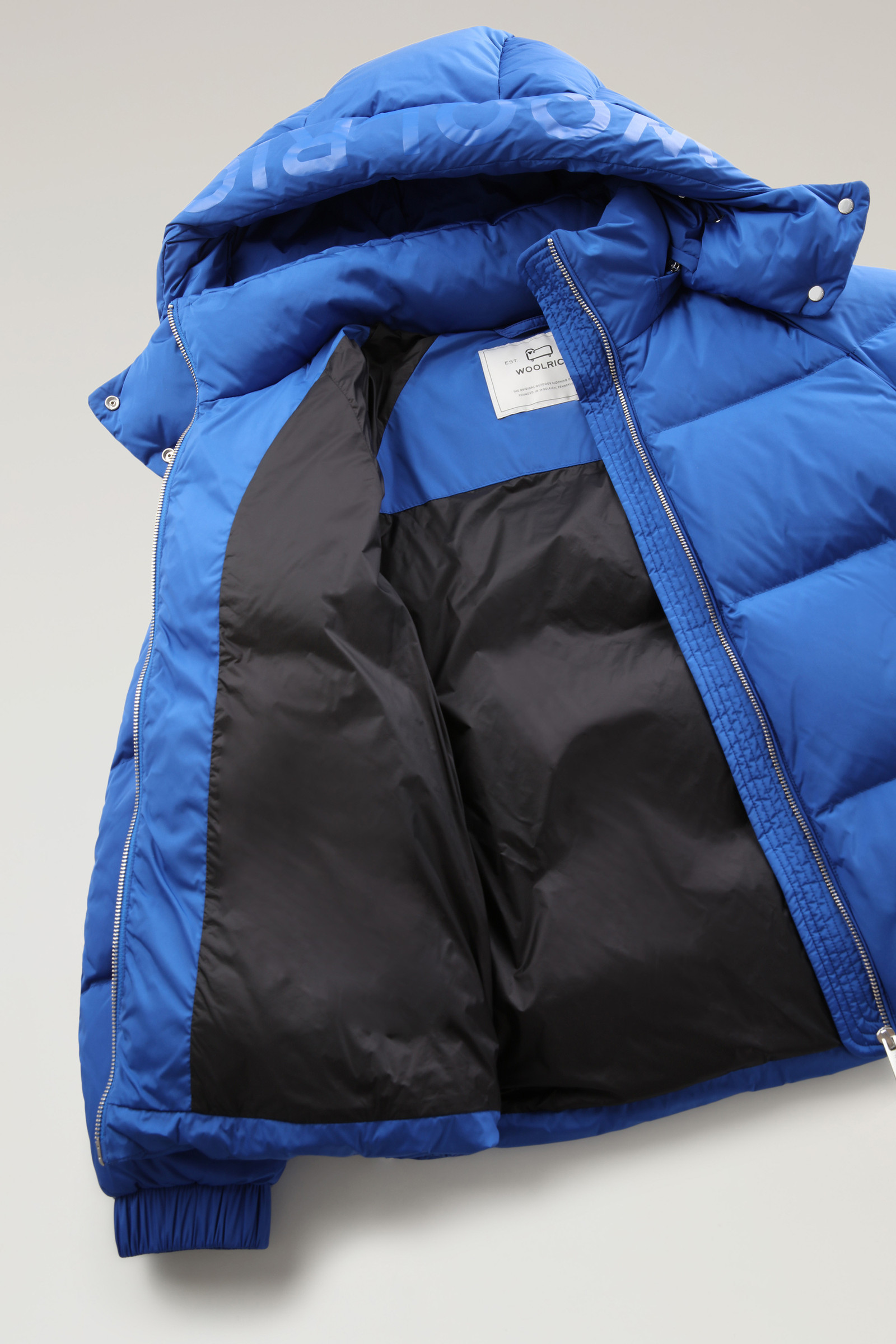 Piumino Alsea corto con cappuccio staccabile Blu photo 10 | Woolrich