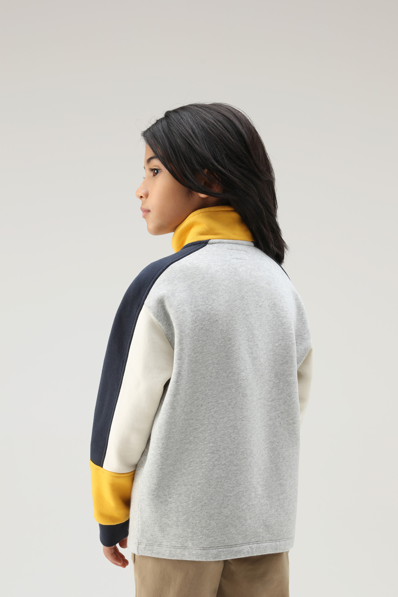 Color-Block Sweatshirt für Jungen aus Baumwolle gelb photo 3 | Woolrich