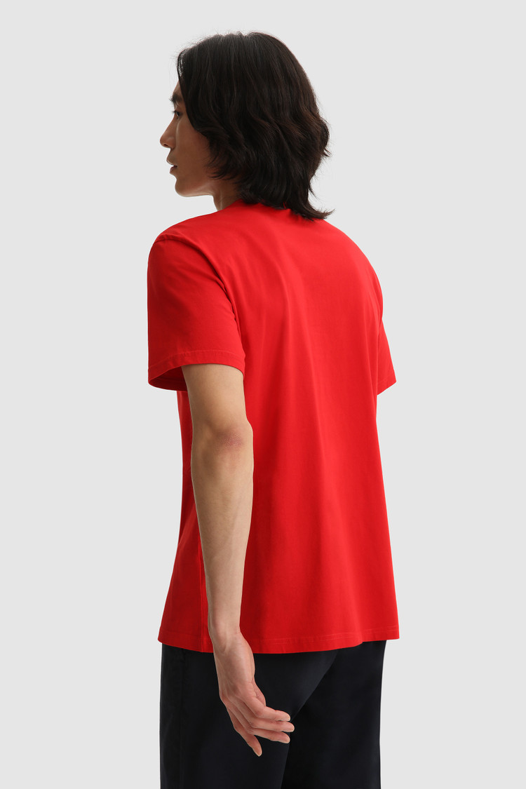 Makro-Logo-Baumwoll-T-Shirt