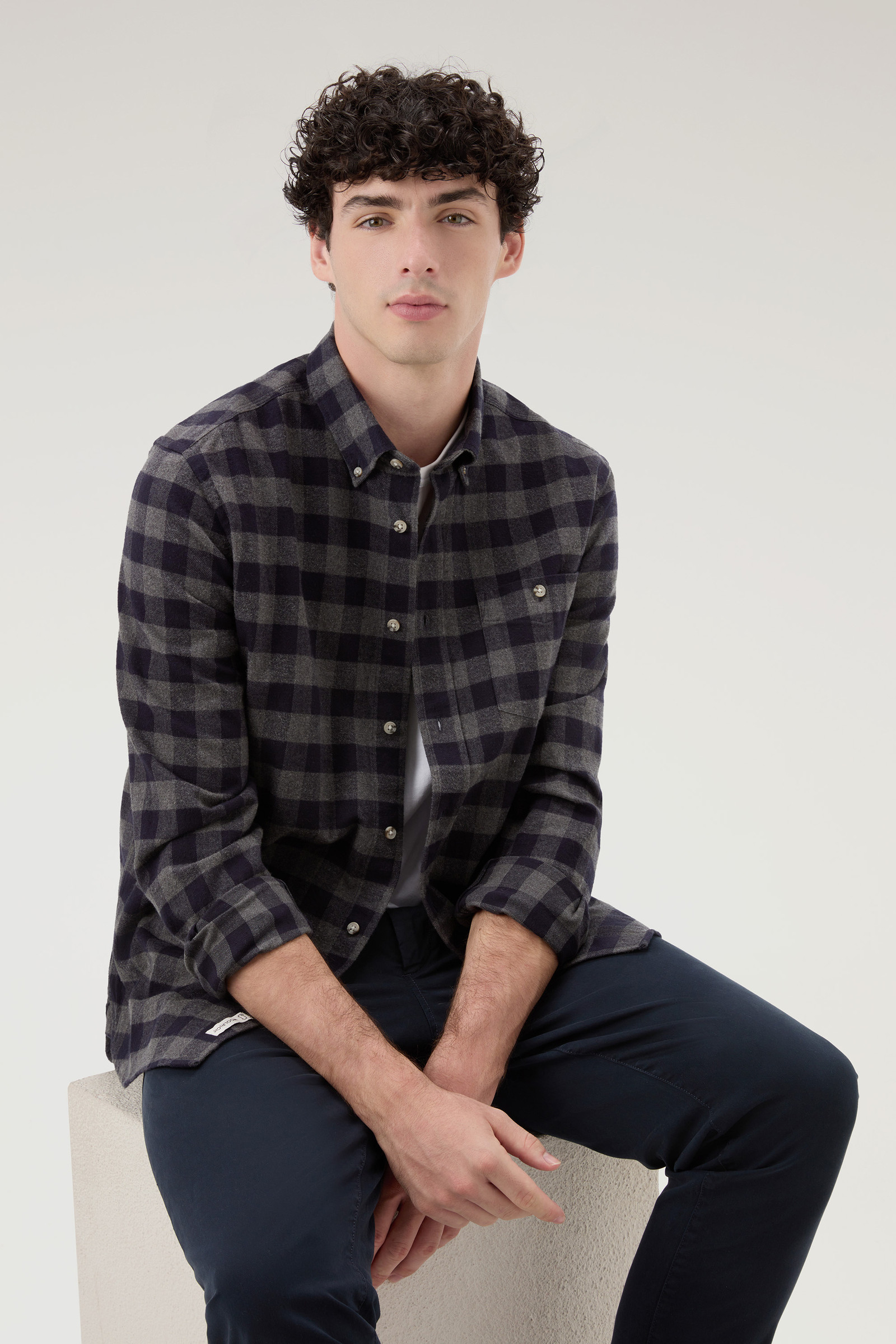 Traditionelles Karoshirt aus Flanell blau photo 4 | Woolrich