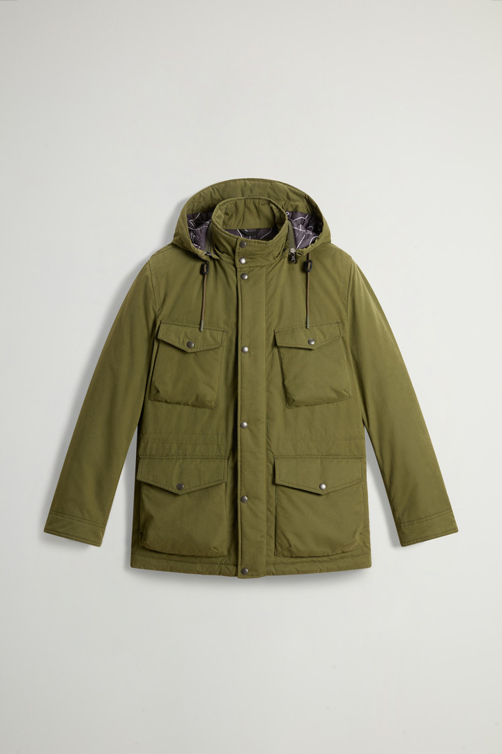 Veste Field en Mountain Cloth à capuche amovible Vert photo 5 | Woolrich