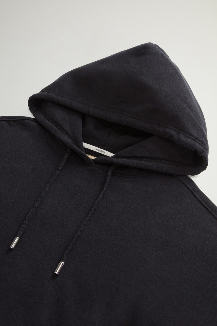 Pure Cotton Hoodie with Embroidered Logo Black photo 6 | Woolrich