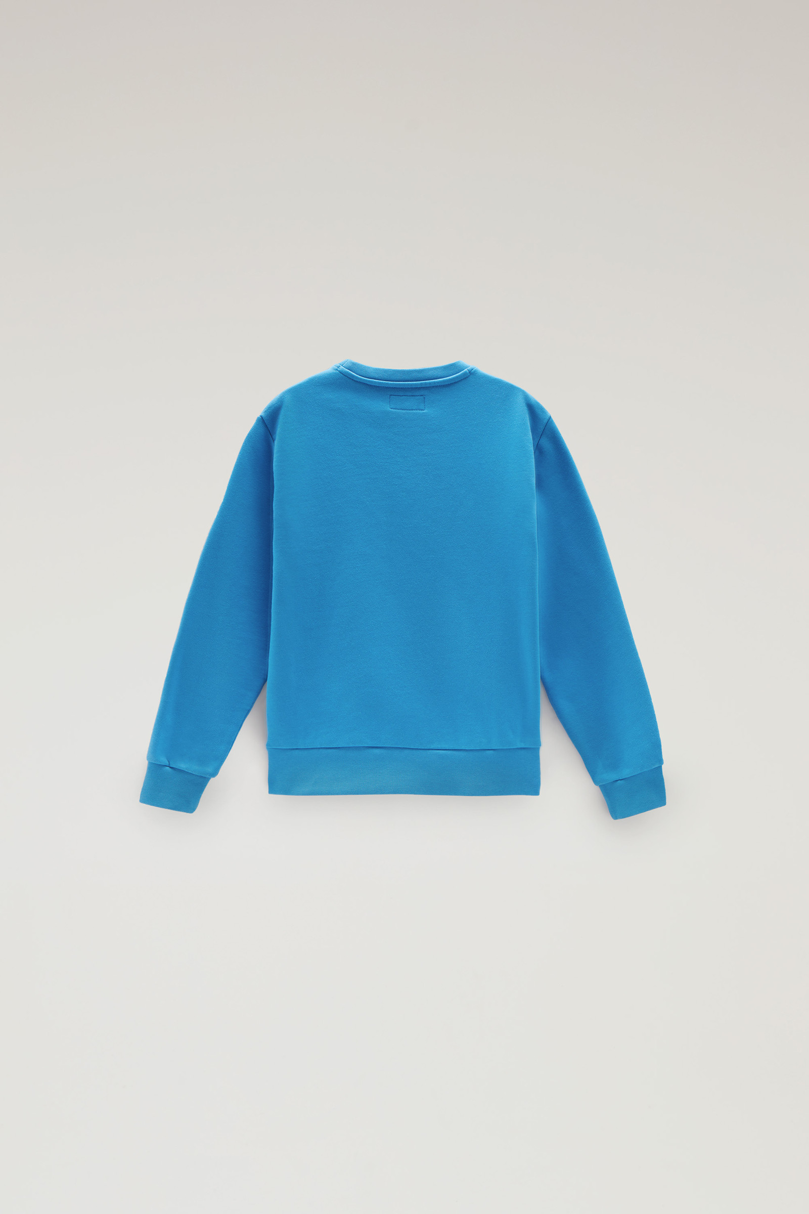 Felpa girocollo Varsity da bambino in puro cotone blu photo 2 | Woolrich