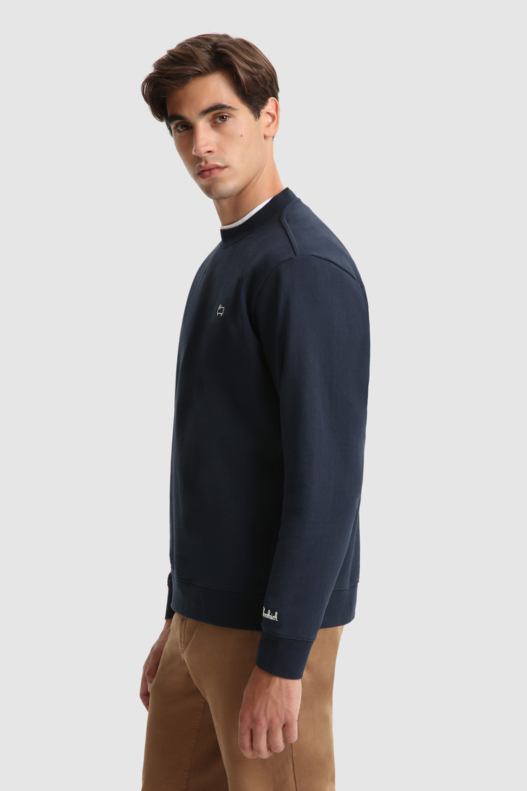 Sweat-shirt American à col ras du cou en coton brossé