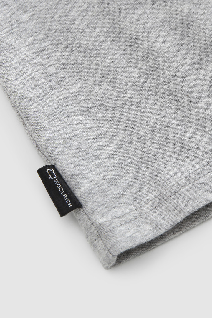 Boy's Flag Tee in Organic Cotton Grey photo 4 | Woolrich