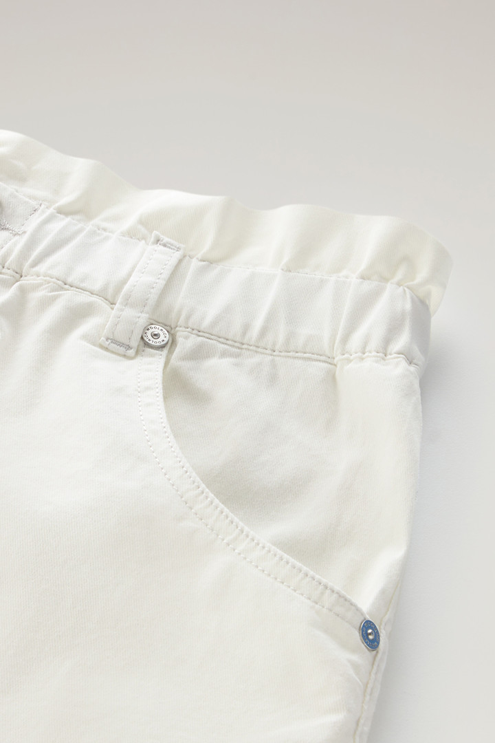 Bermuda Shorts in High-Waisted Stretch Cotton Twill White photo 6 | Woolrich