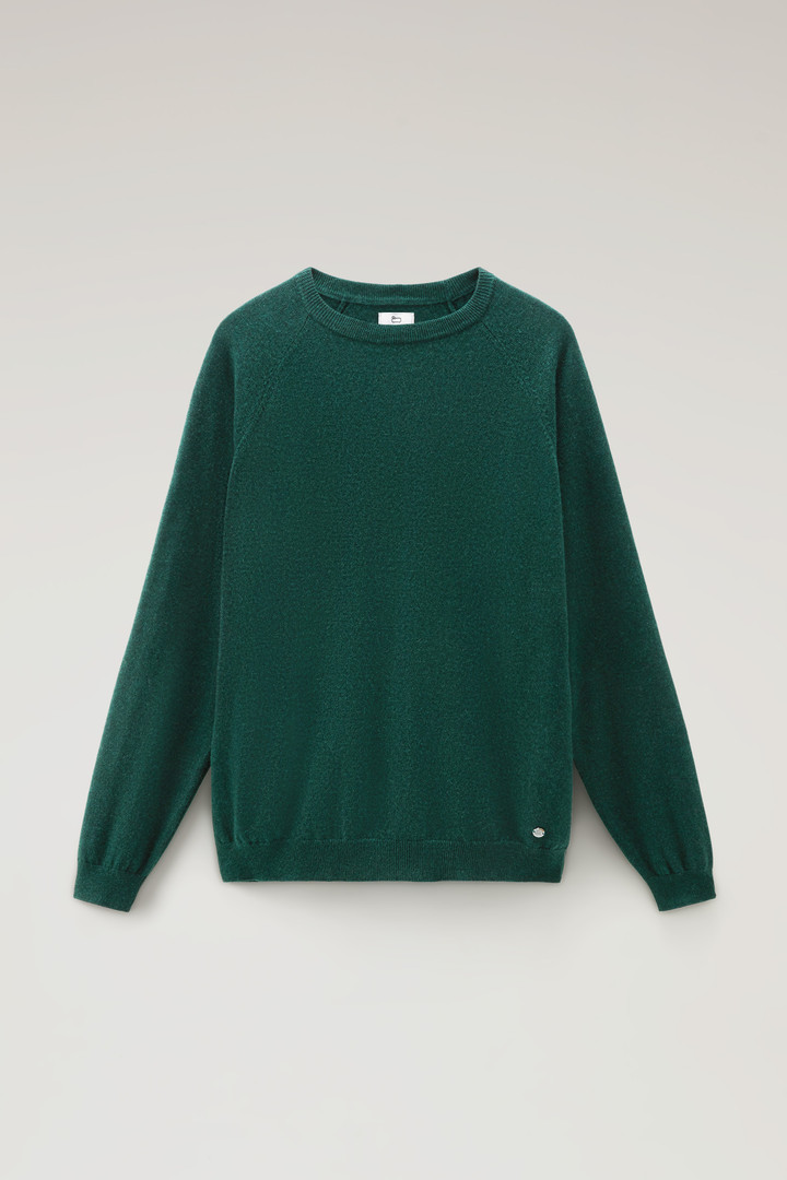 Luxe Crewneck Sweater in Pure Cashmere Green photo 1 | Woolrich