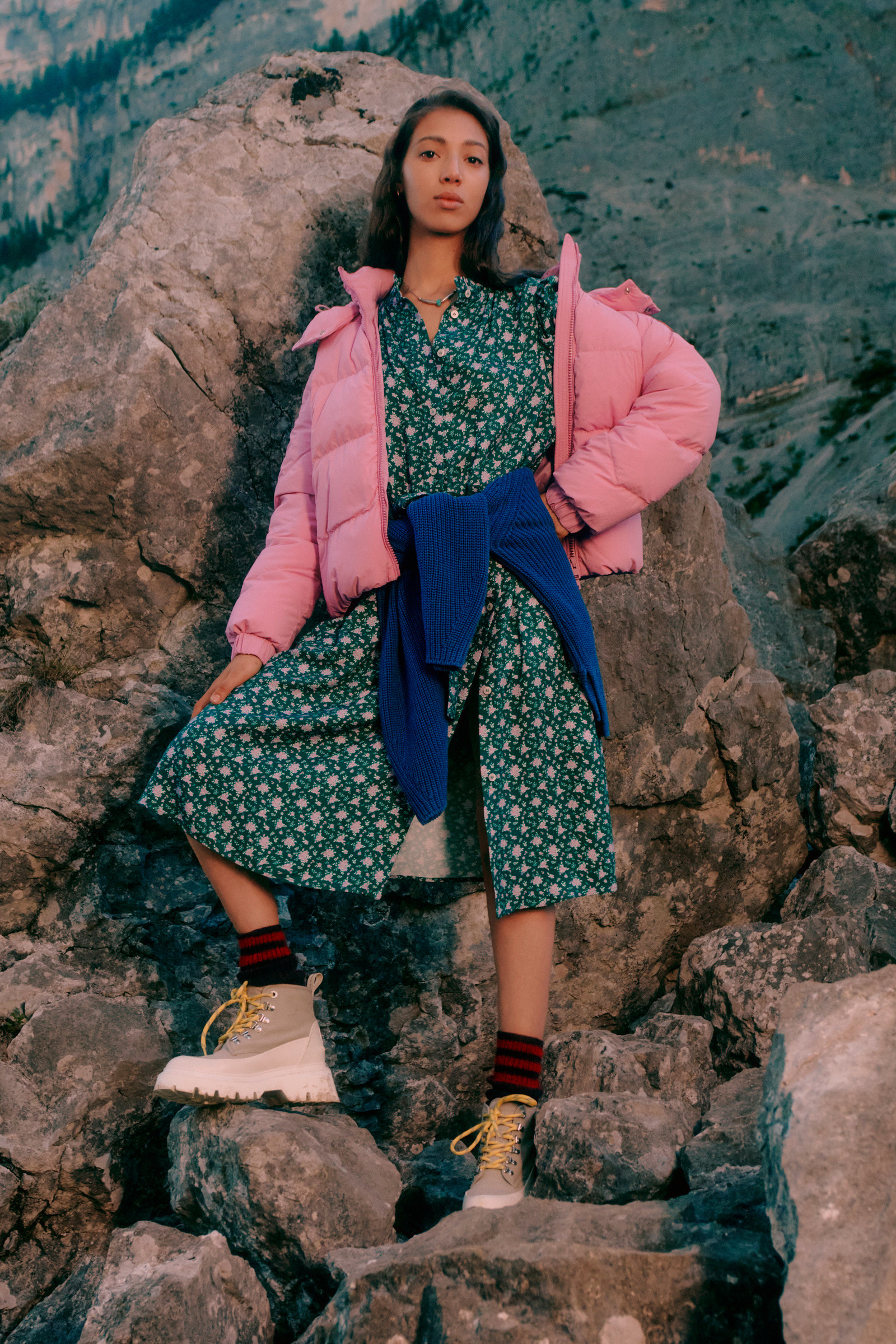 Printed Dress with Floral Pattern Green photo 9 | Woolrich