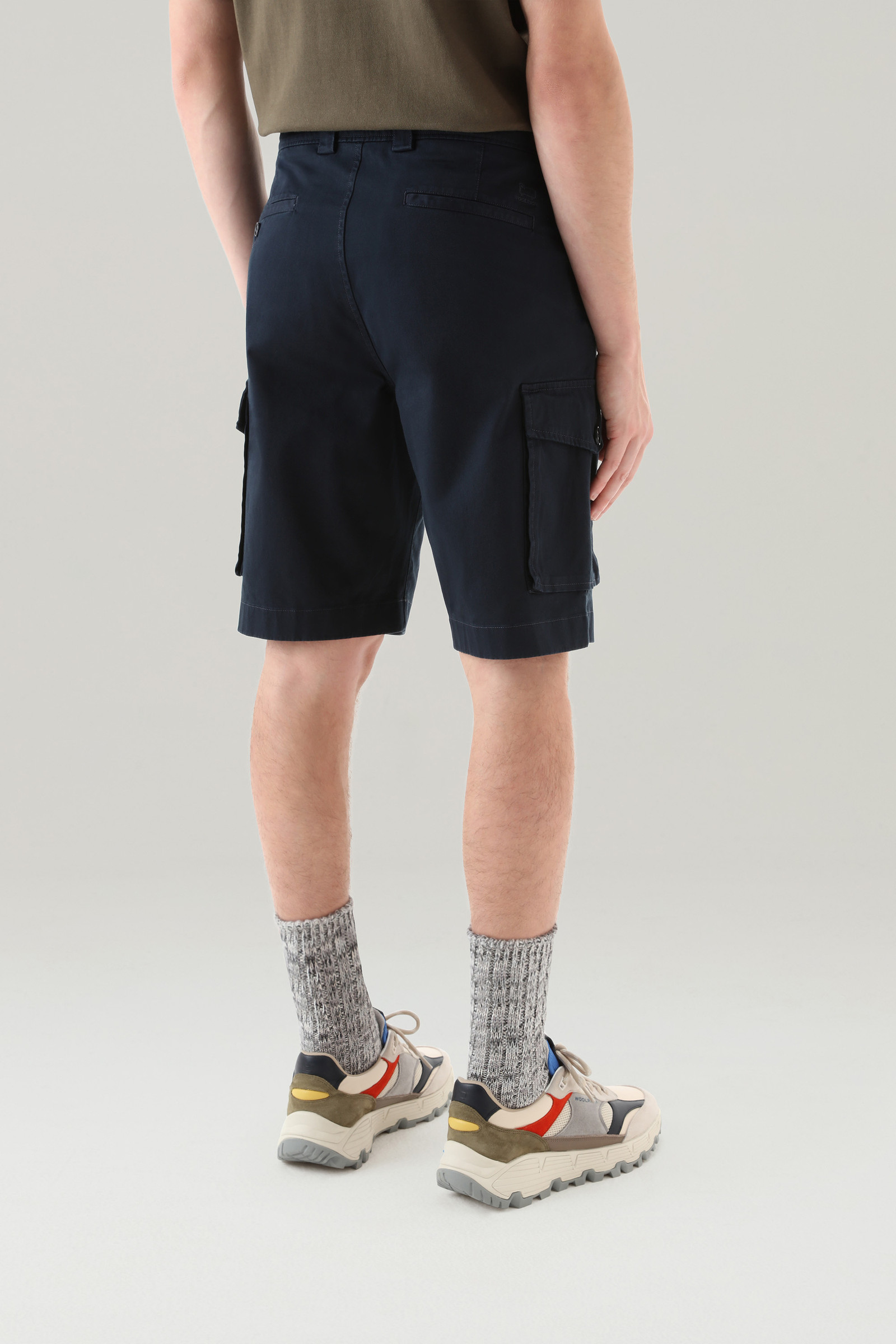 Garment-Dyed Cargo Shorts Blue photo 3 | Woolrich