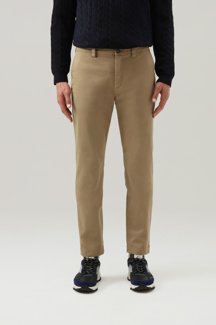 Stretch Cotton Chino Pants Beige photo 1 | Woolrich