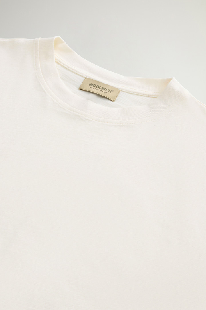 T-Shirt in Pure Cotton Slub Fabric White photo 6 | Woolrich