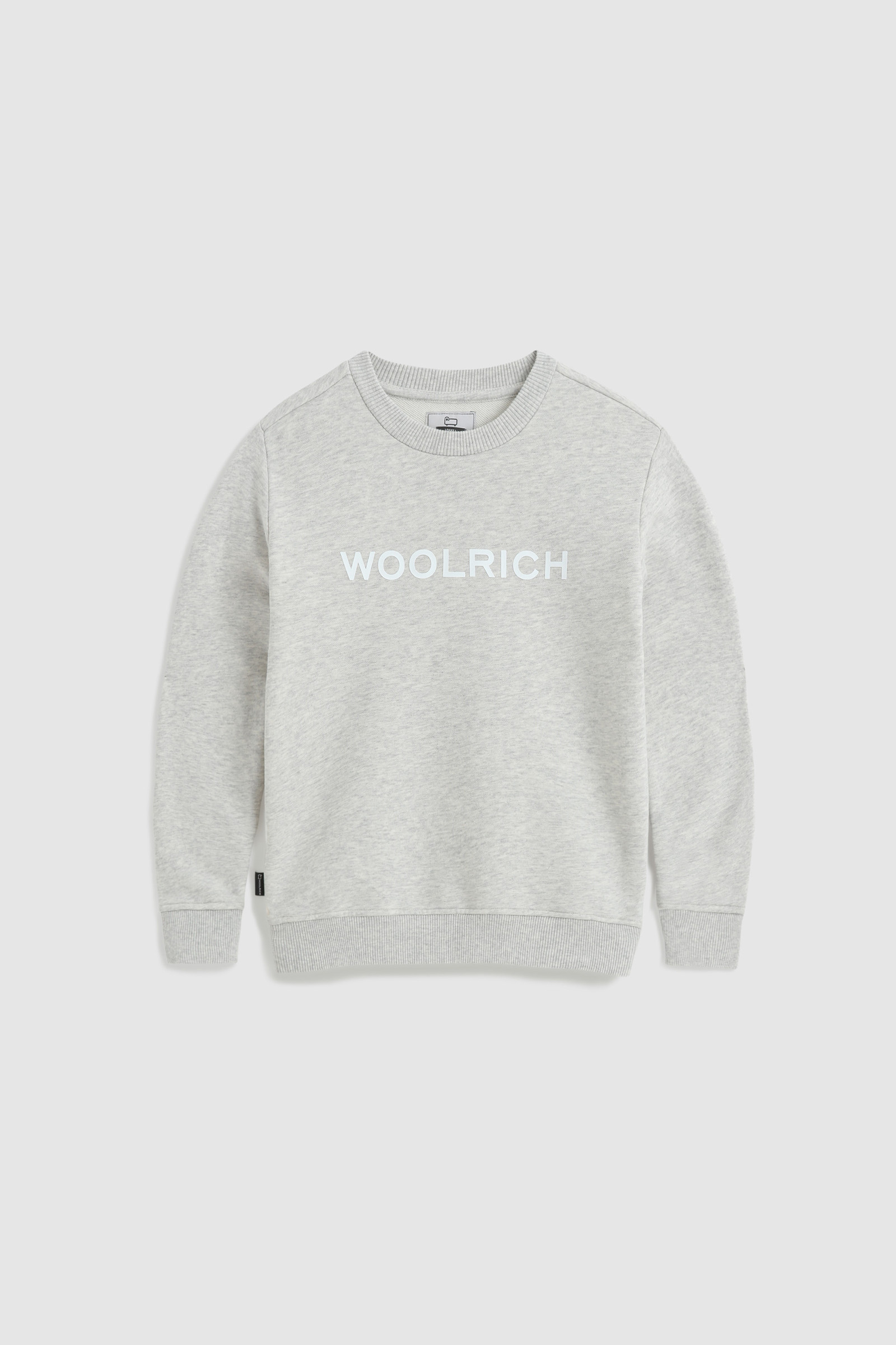 Boy's Crewneck Sweatshirt in Organic Cotton Grey | Woolrich