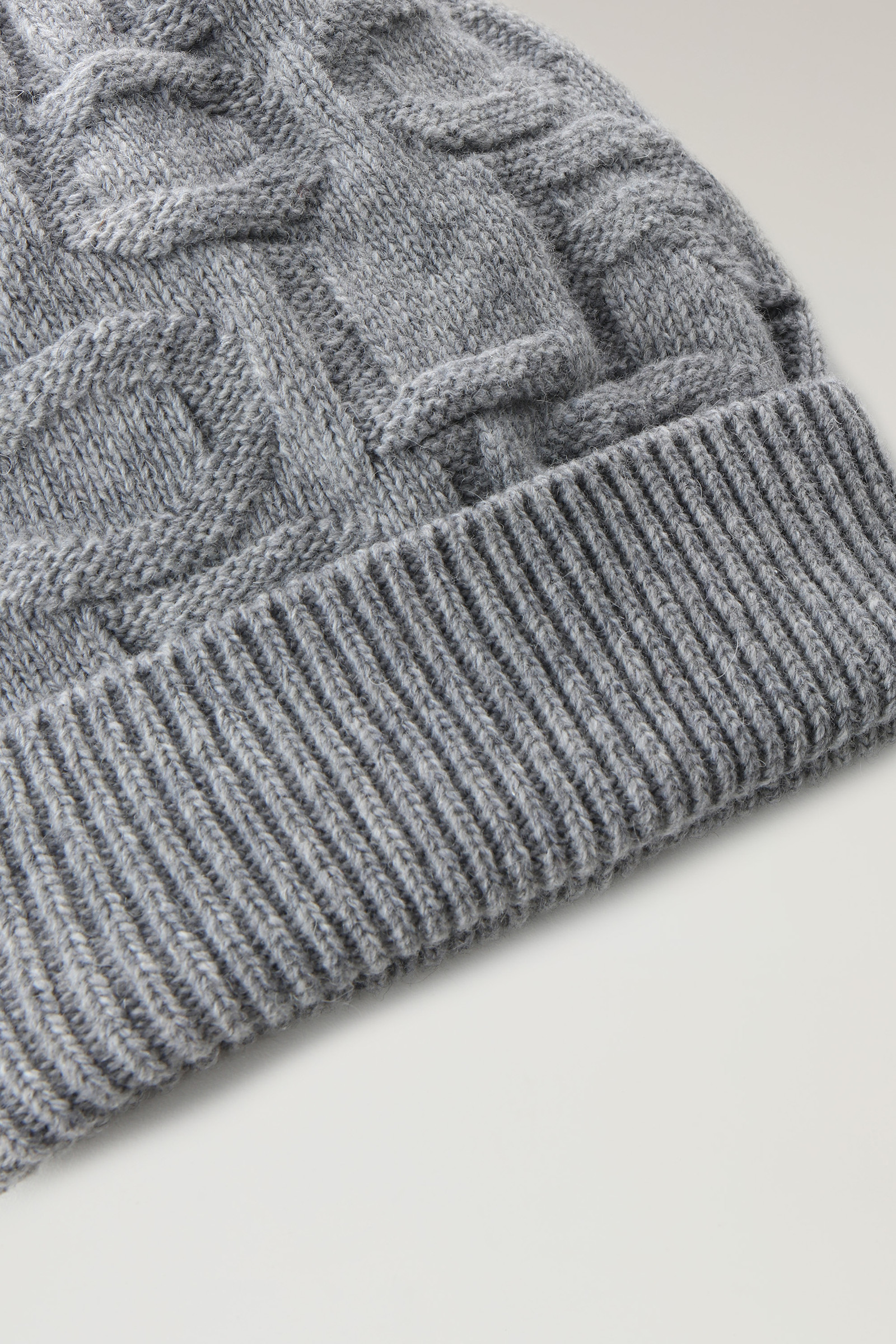 Kids' Monogram Beanie in Merino Wool Blend Grey | Woolrich