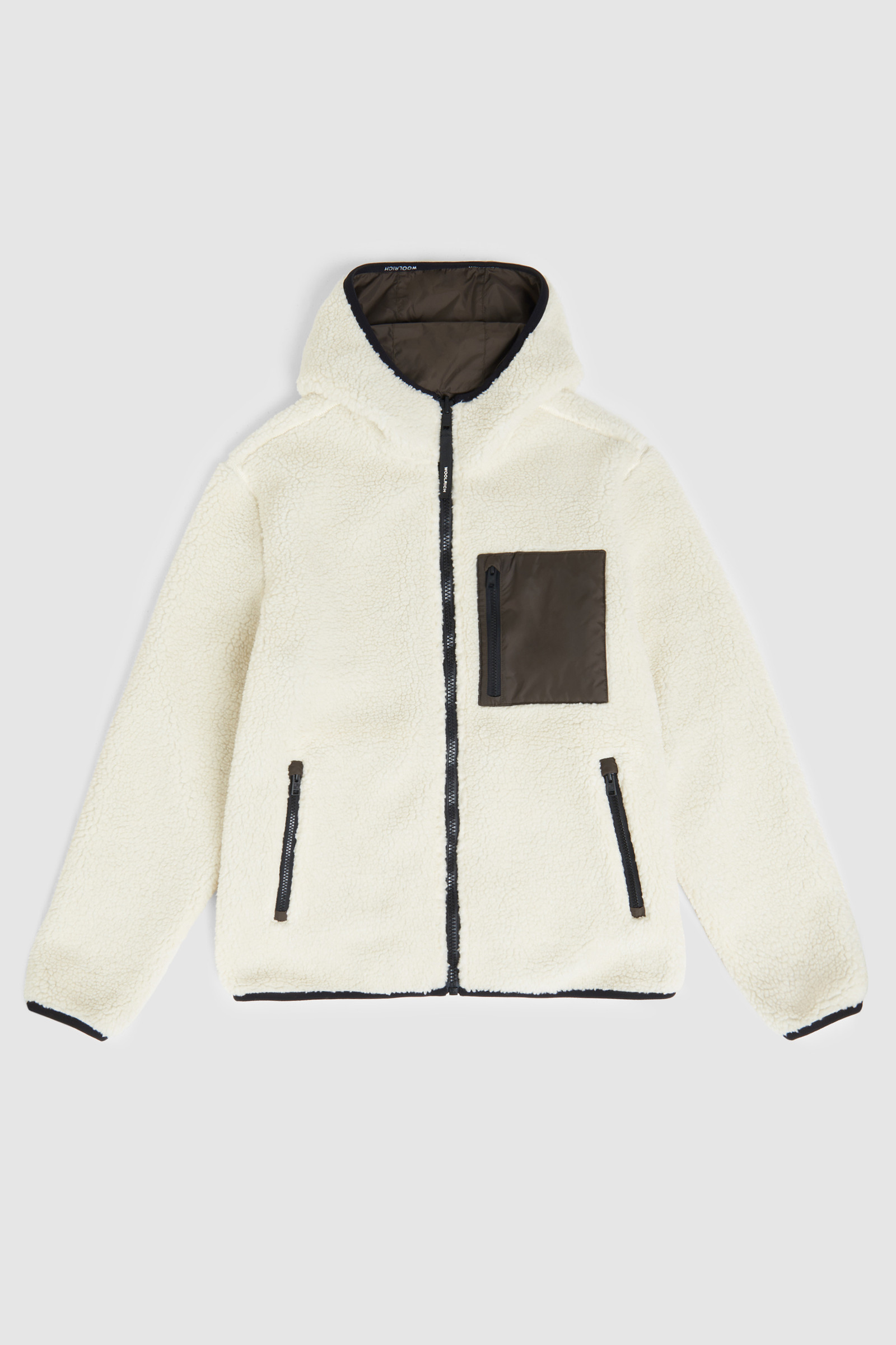 Felpa reversibile in sherpa