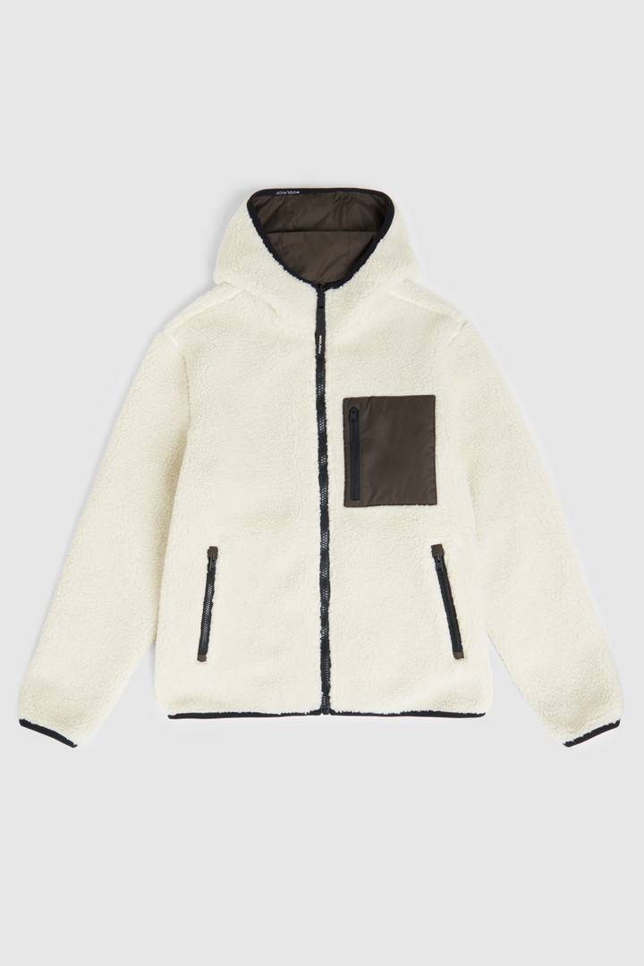 Felpa reversibile in sherpa