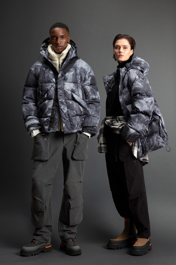Down Jacket in Ripstop Fabric by Todd Snyder Gray photo 1 | Woolrich