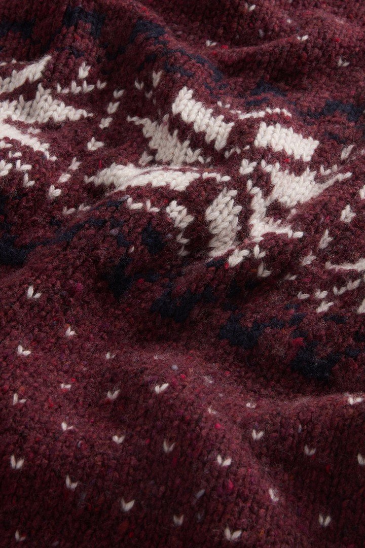 Fair Isle Sweater in Wool Blend Burgundy photo 6 | Woolrich