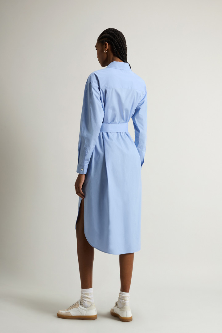 Pure Cotton Poplin Shirt Dress Blue photo 3 | Woolrich