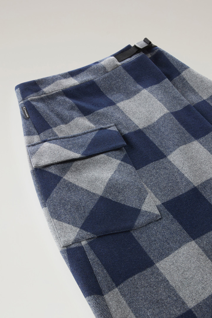 Check Shirt in Italian Wool Blend Blue photo 4 | Woolrich