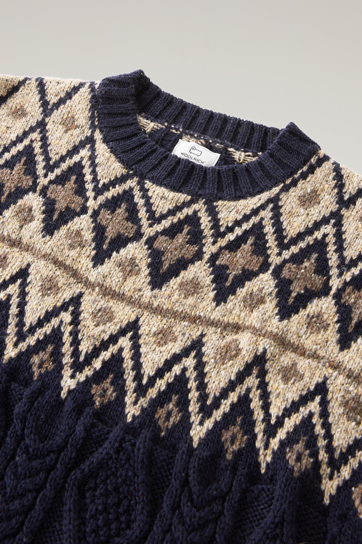 Fair Isle Pullover in Wool Blend Blue photo 2 | Woolrich