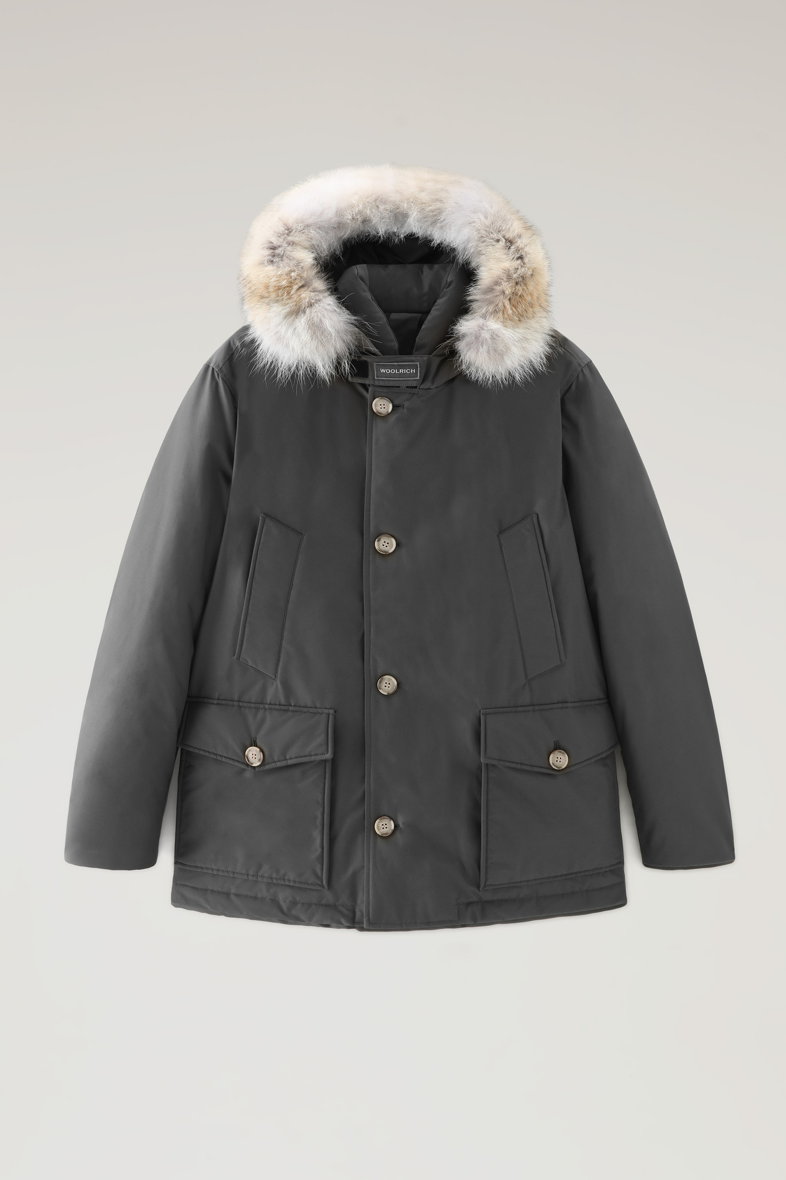 Arctic Anorak in Ramar Cloth with Detachable Fur Grey | Woolrich USA