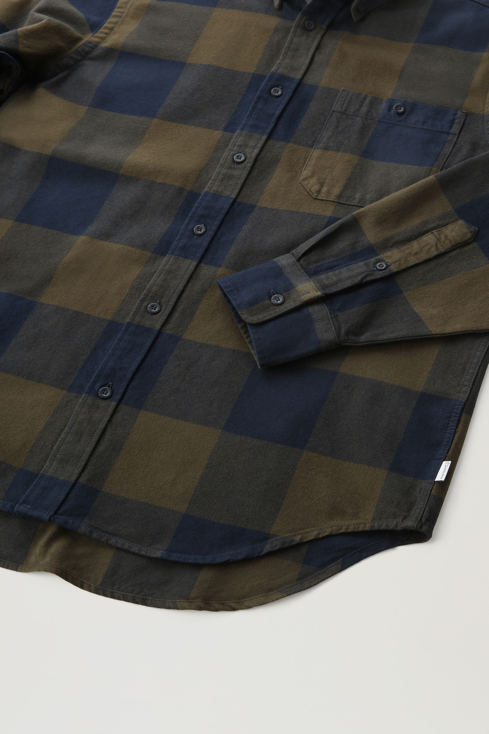 Särmä Wool Flannel Shirt, Green, Medium Regular