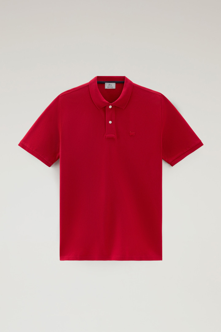 Piquet Polo Shirt in Pure Cotton Red photo 5 | Woolrich