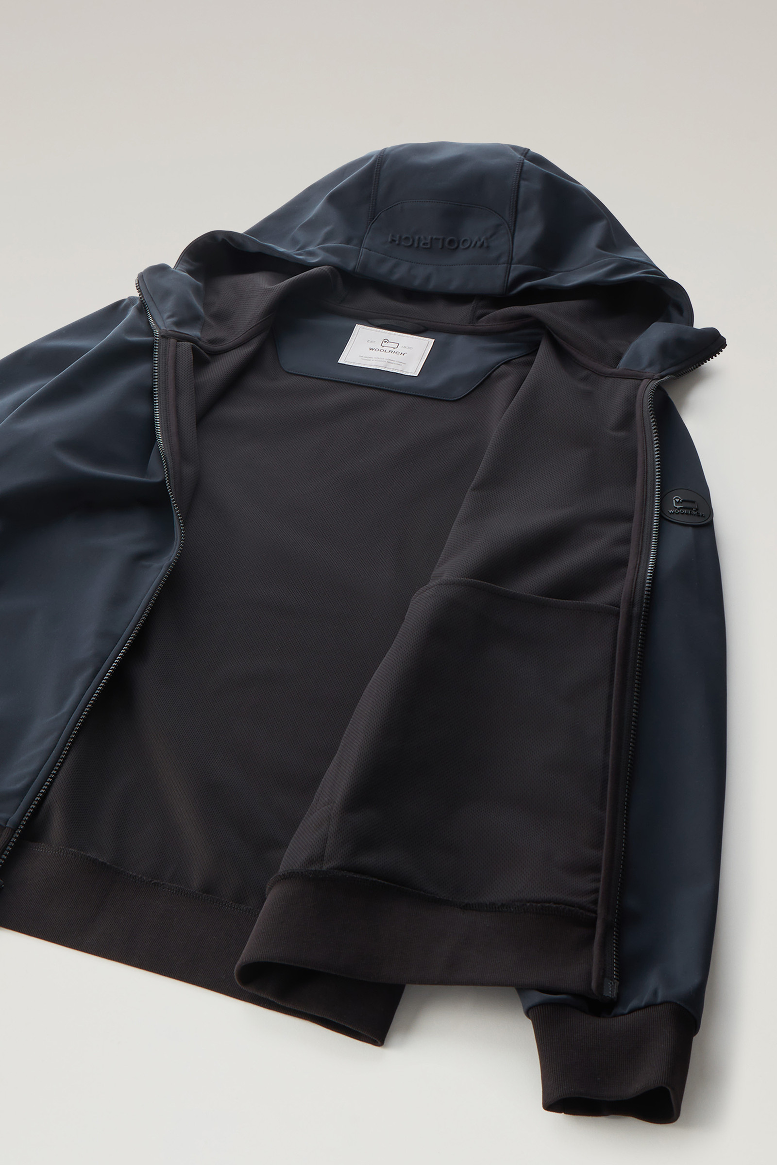 Softshell-Kapuzenpullover mit durchgehendem Reißverschluss blau photo 10 | Woolrich